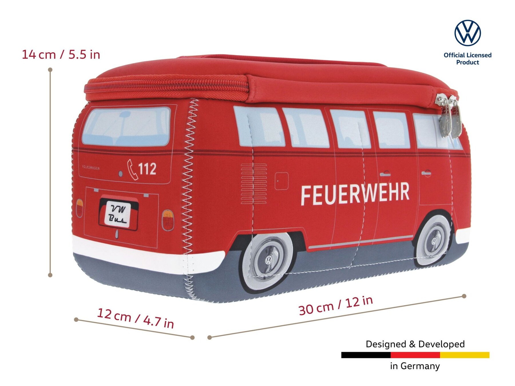 Volkswagen Bulli T1 Neopren Universaltasche, Feuerwehr