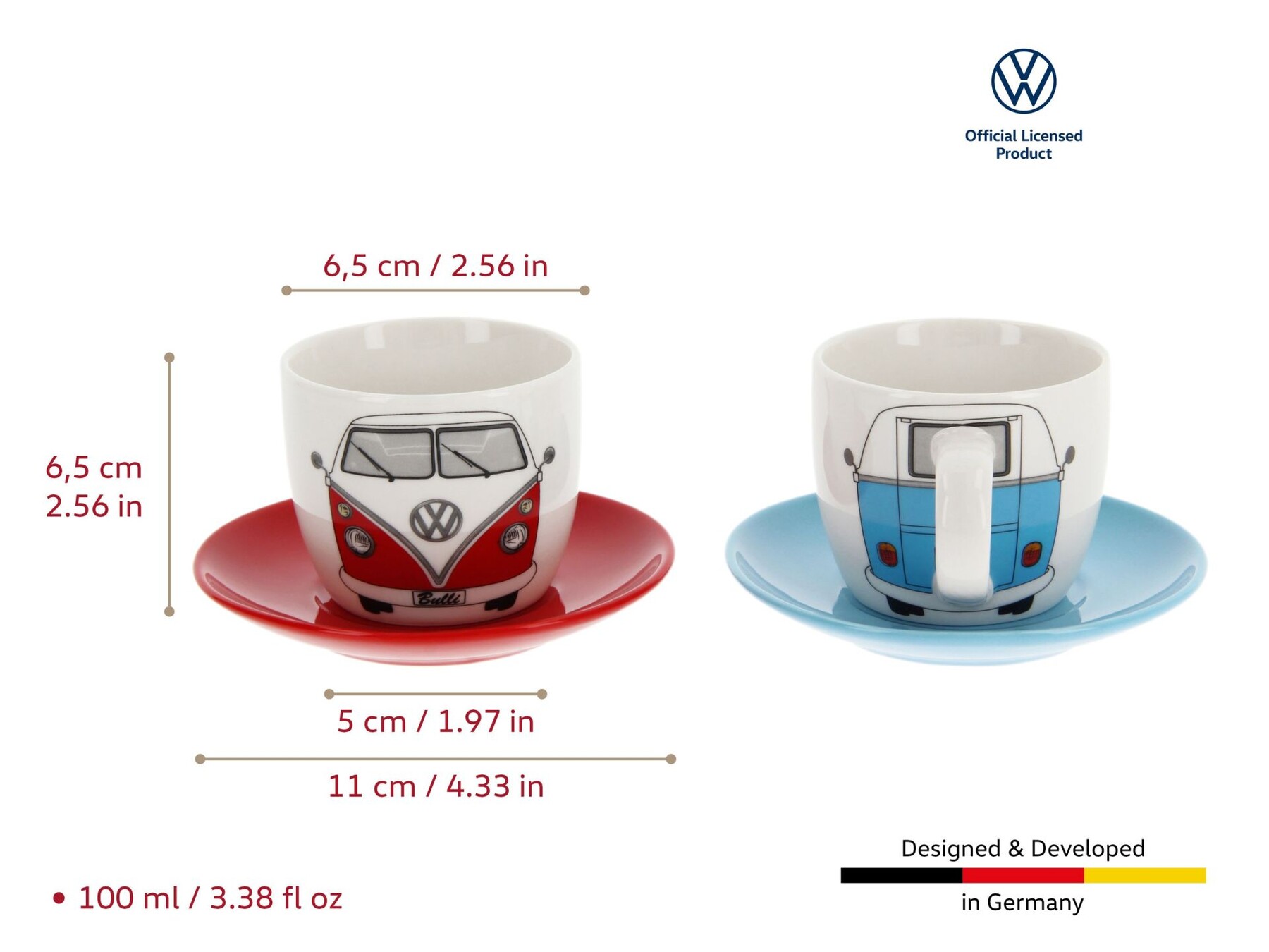 Volkswagen Bulli T1 Espressotassen-Set