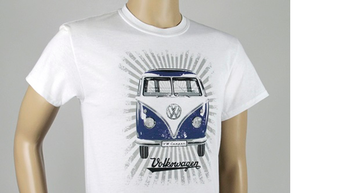 Volkswagen Bulli T1 Herren T-Shirt - STRAHLEN/BLAU/WEISS