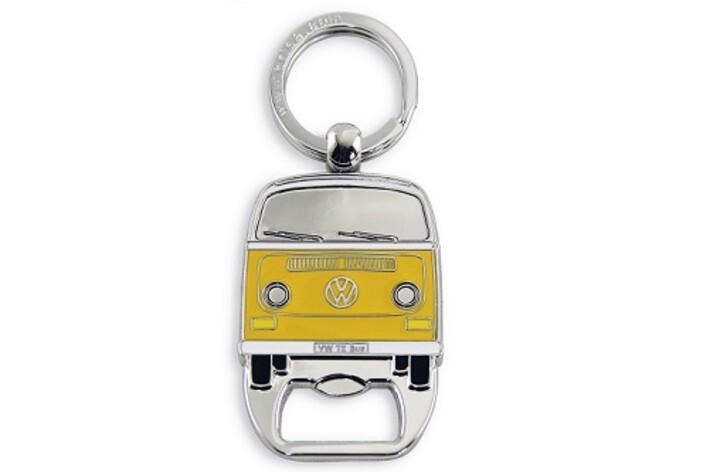 Volkswagen T2 Schlüsselanhänger mit Flaschenöffner, gelb