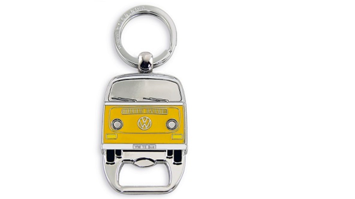 Volkswagen T2 Schlüsselanhänger mit Flaschenöffner, gelb