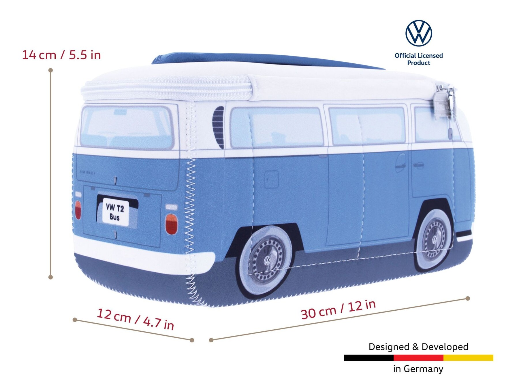 Volkswagen T2 Neopren Univeraltasche, blau