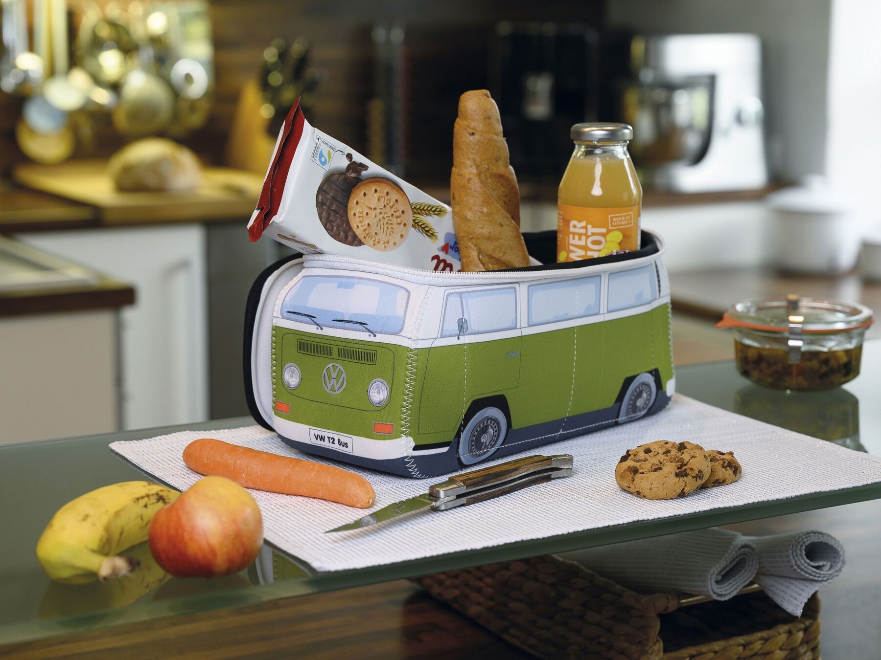 Volkswagen T2 Neopren Univeraltasche, grün