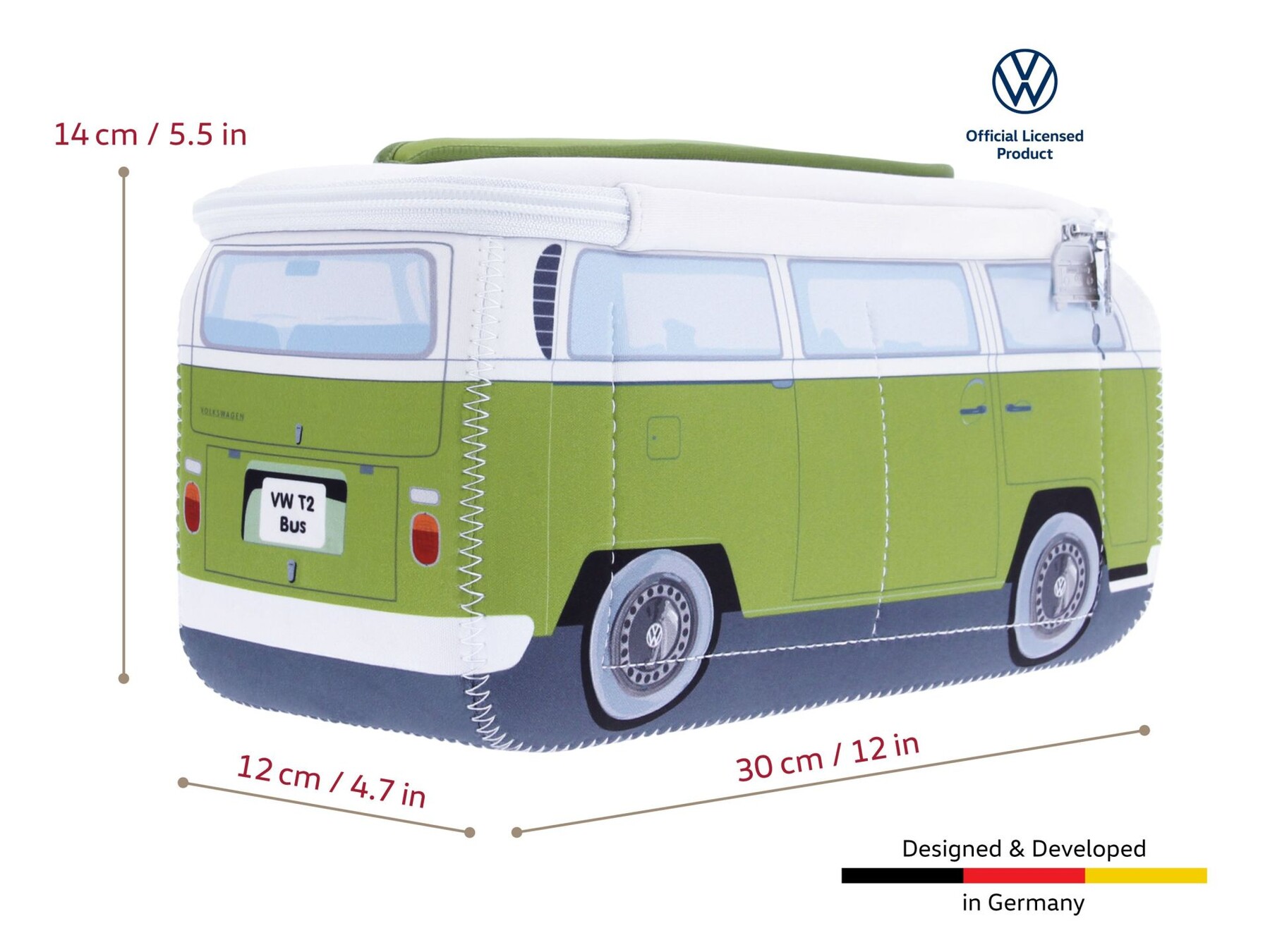 Volkswagen T2 Neopren Univeraltasche, grün