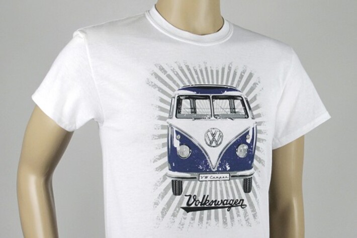 Volkswagen Bulli T1 Herren T-Shirt - STRAHLEN/BLAU/WEISS