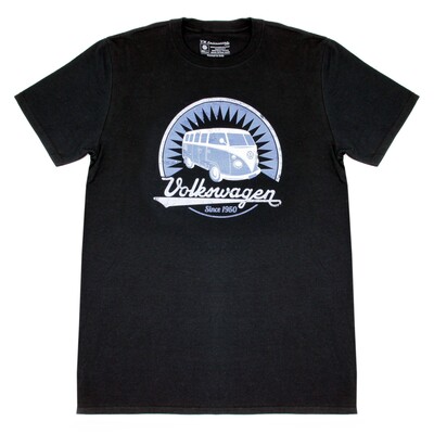 Volkswagen T1 Bulli Bus T-Shirt Unisex Vintage, Schwarz