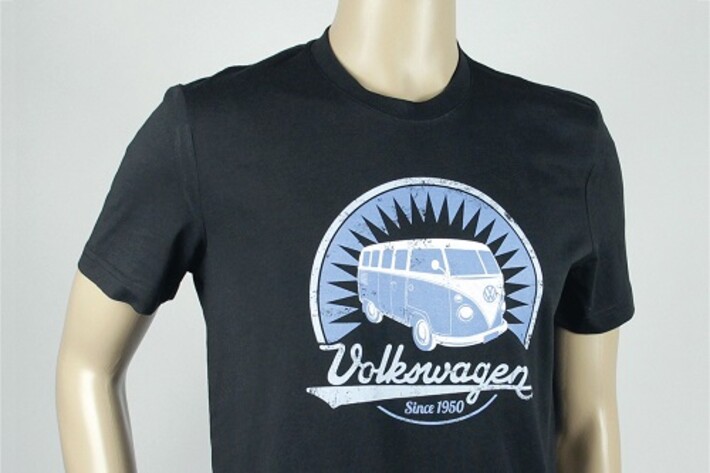 Volkswagen T1 Bulli Bus T-Shirt Unisex Vintage, Schwarz