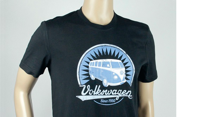 Volkswagen T1 Bulli Bus T-Shirt Unisex Vintage, Schwarz