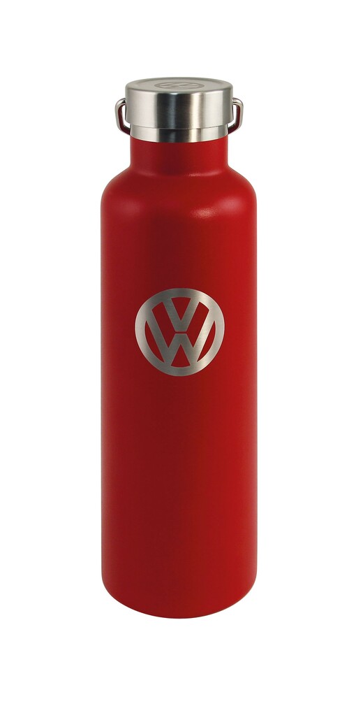 Volkswagen Edelstahl Trinkflasche, rot