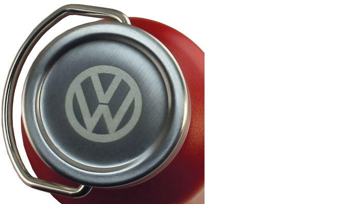 Volkswagen Edelstahl Trinkflasche, rot