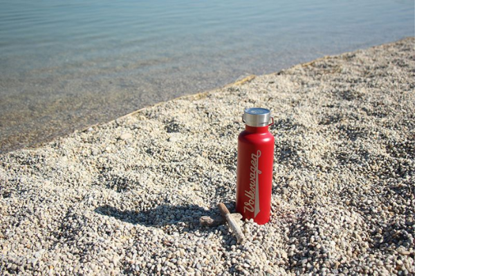 Volkswagen Edelstahl Trinkflasche, rot