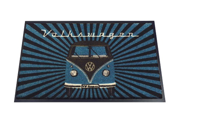 Volkswagen Bulli Fußmatte, 45 x 75 cm - Strahlen/petrol