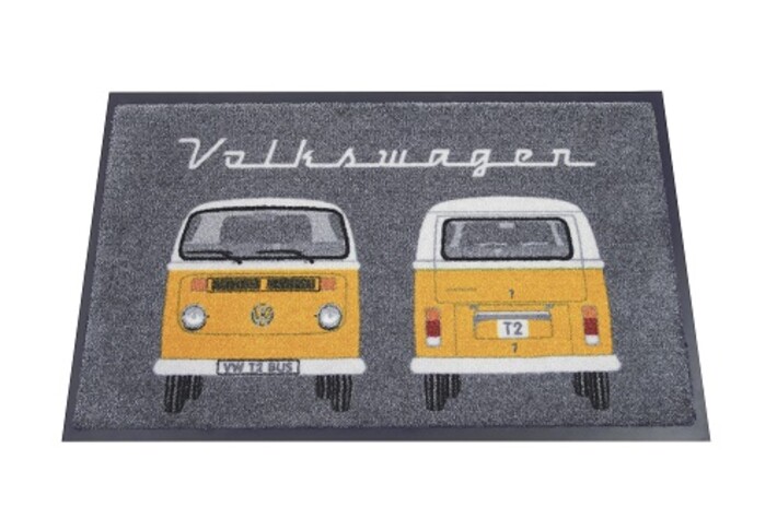 Volkswagen Bulli T2 Fußmatte, 45 x 75 cm - orange