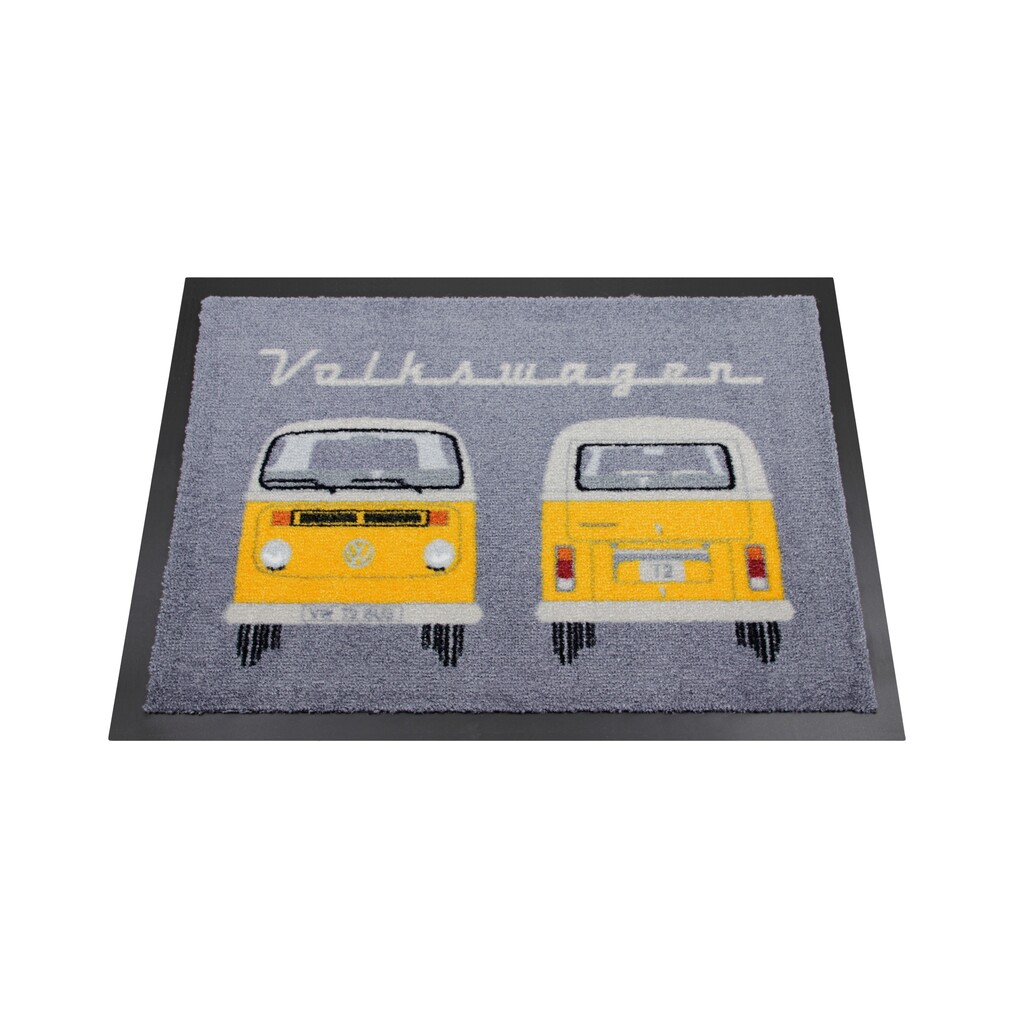 Volkswagen Bulli T2 Fußmatte, 45 x 75 cm - orange