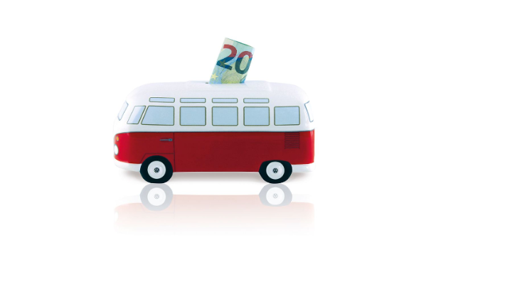 Volkswagen Bulli Spardose Classic/rot, 1:22