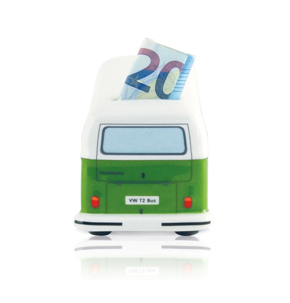 Volkswagen Bulli T2 Spardose grün, 1:22