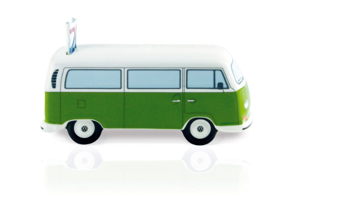 Volkswagen Bulli T2 Spardose grün, 1:22